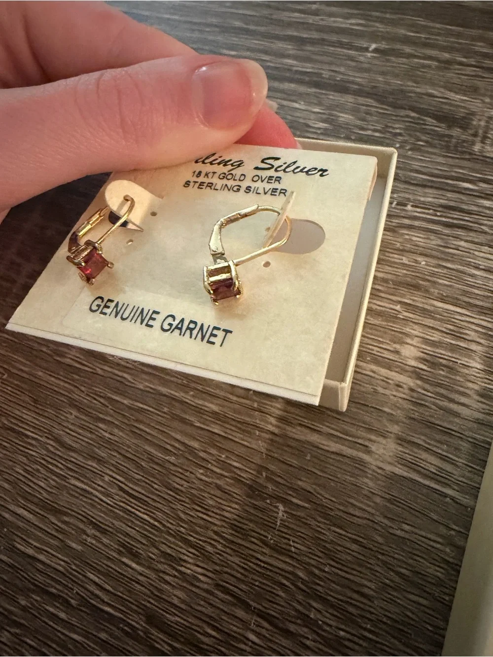 Genuine Garnet earrings